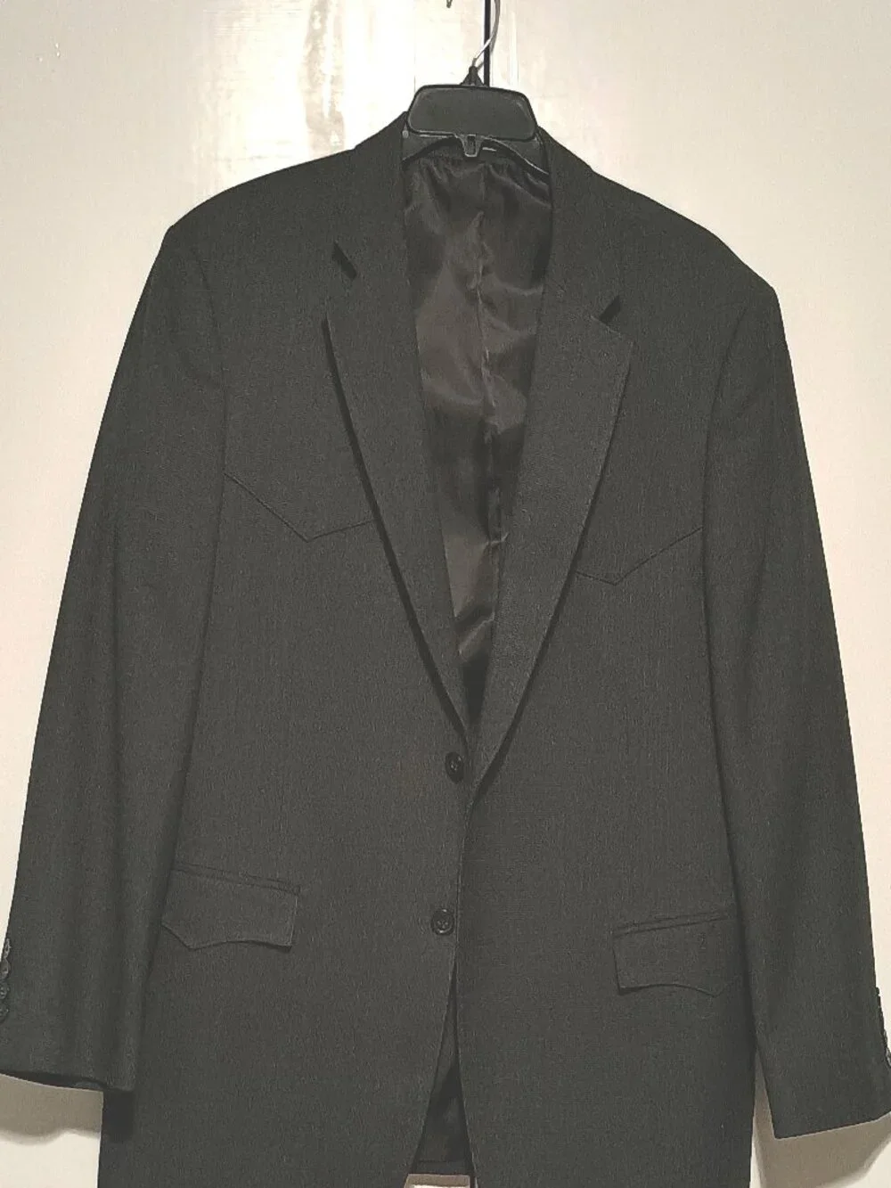 Red Sky Santa Fe Men’s Western Sport Coat Blazer Charcoal Black Cowboy Jacket